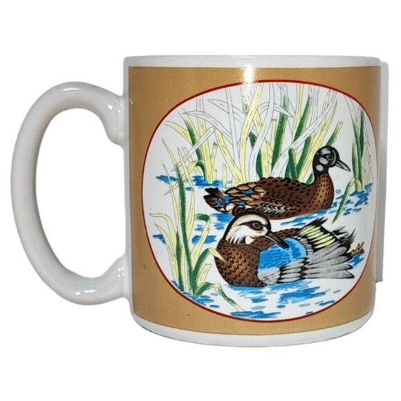 Vintage 1988 Flowers, Inc. Balloons Duck Mug Coffee Cup Tea Korea Made #620000 - Picture 2 of 7